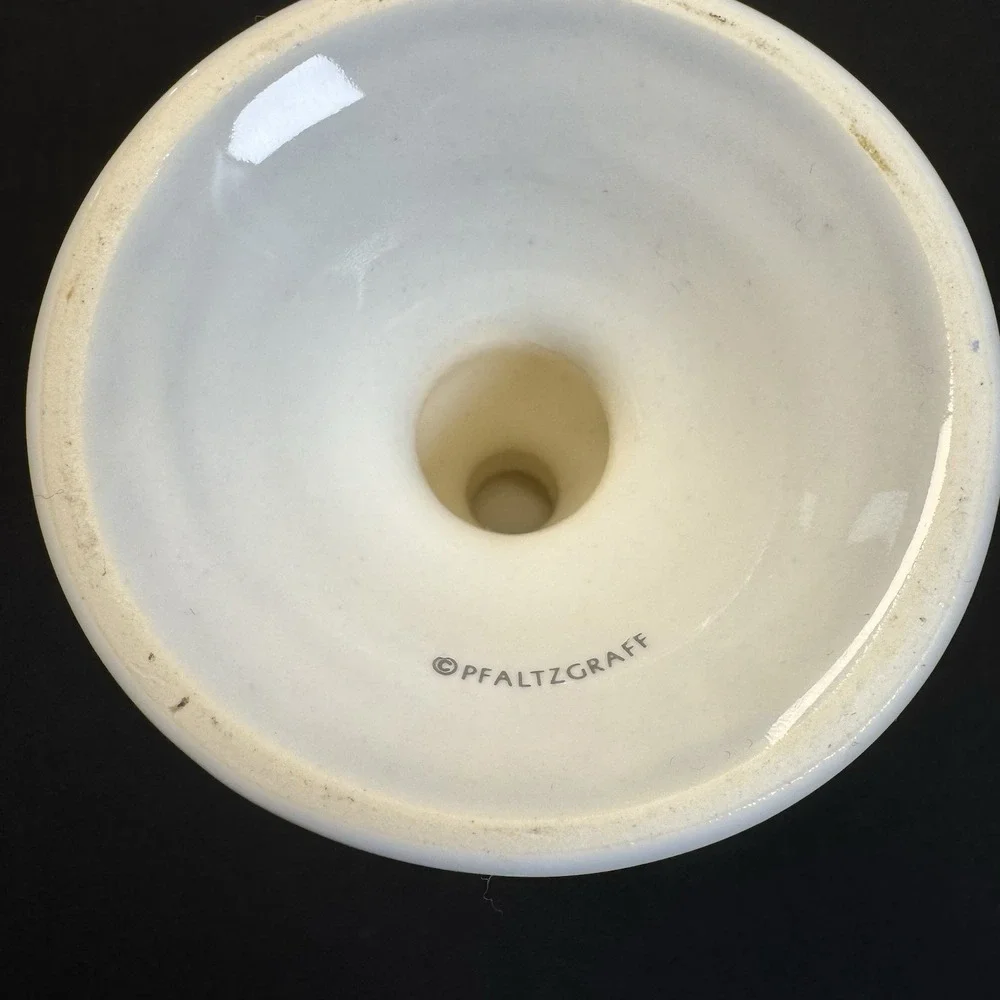 Pfaltzgraff‎ White W/blue Floral Print Candle Holder 5